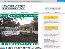 Tablet Screenshot of hanovergreenvet.com